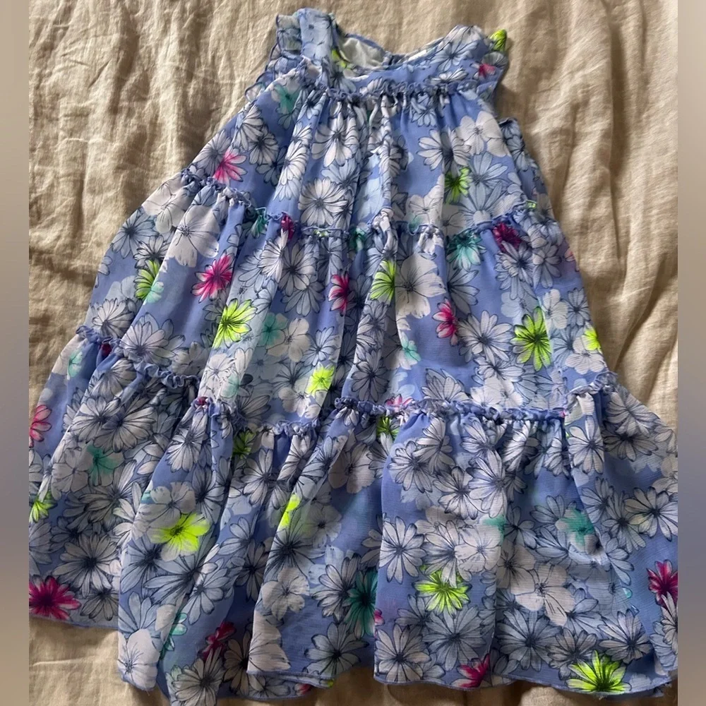 OshKosh B'gosh Blue Floral Kids Dress